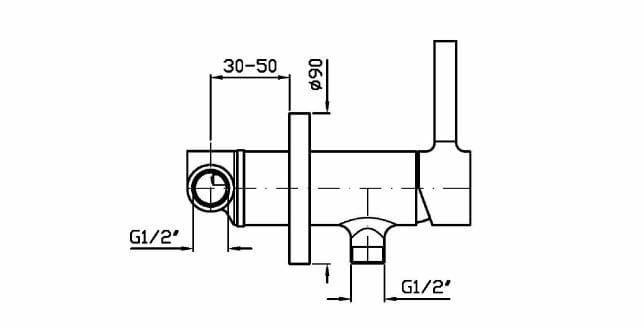 Встраиваемый однорычажный смеситель для душа Zucchetti Pan ARCH-00068208 - Вид №1