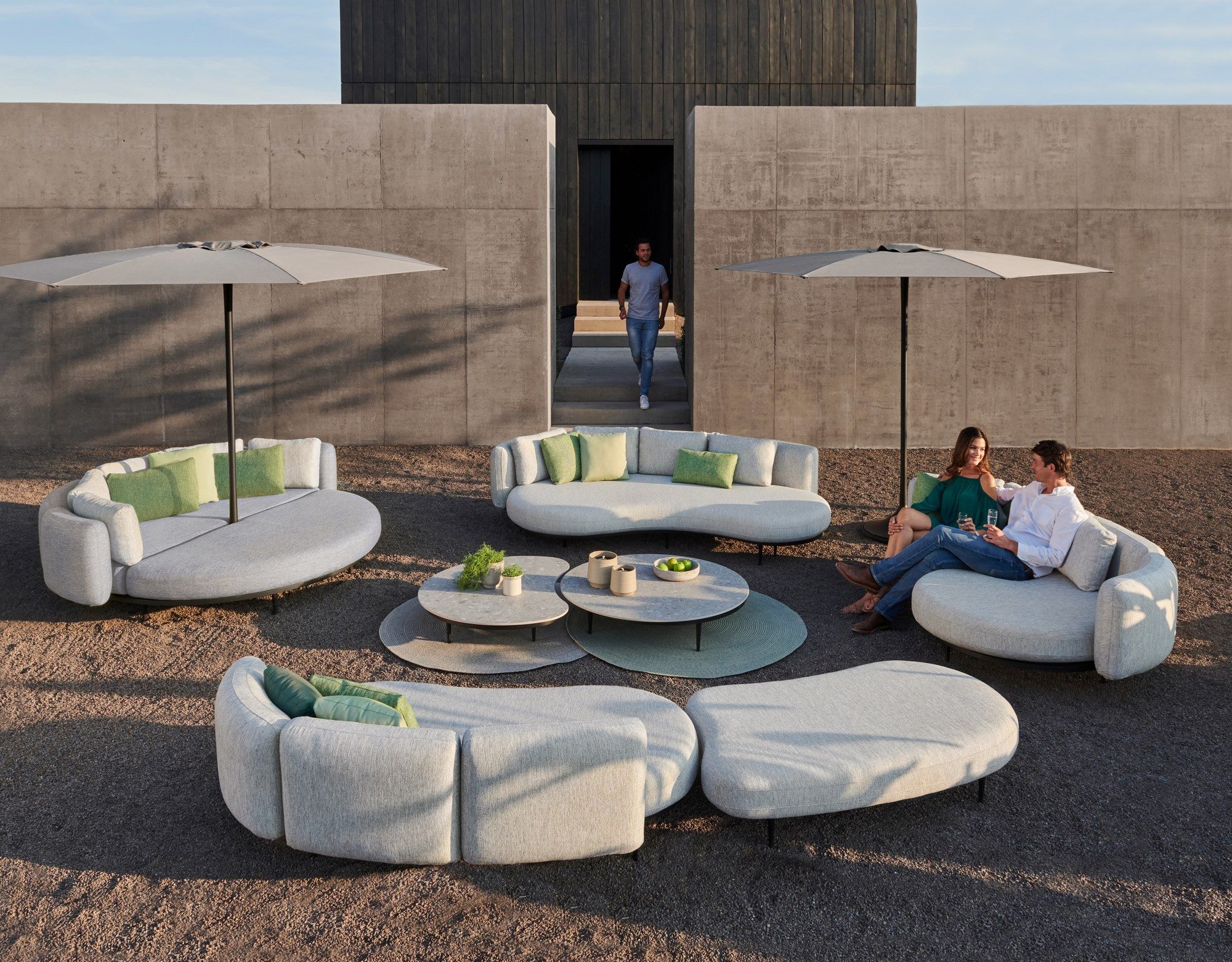 2-местный тканевый садовый диван Royal Botania Organix Lounge ARCH-00055240 - Вид №1