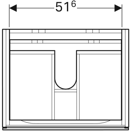 500.509.43.1 Шкафчик для раковины Geberit Xeno², с двумя выдвижными ящиками Geberit  - Вид №11