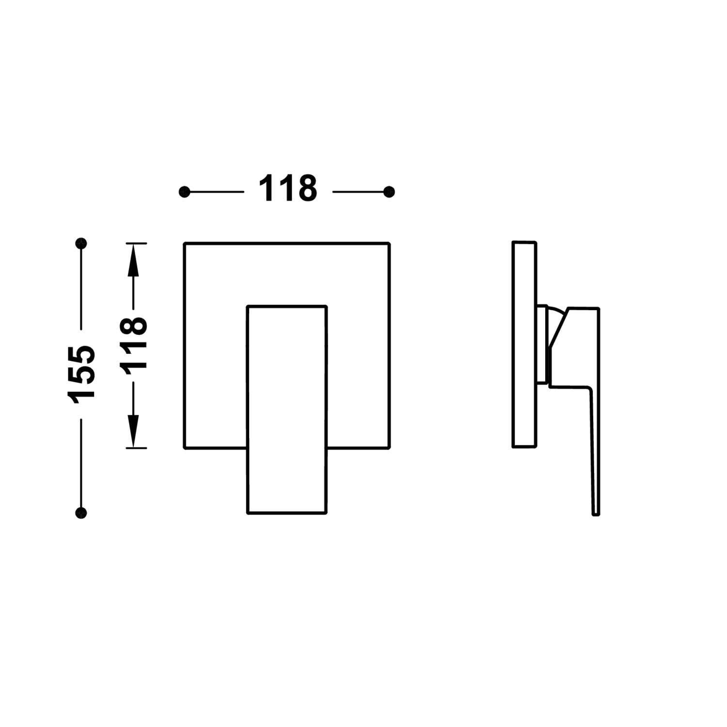 Видимая часть RAPID-BOX для скрытого одностороннего Rapid-box-10627810 TRES  - Вид №1