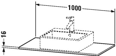 XS060E08585 XSquare Консоль Белый глянцевый лак Duravit - Вид №1