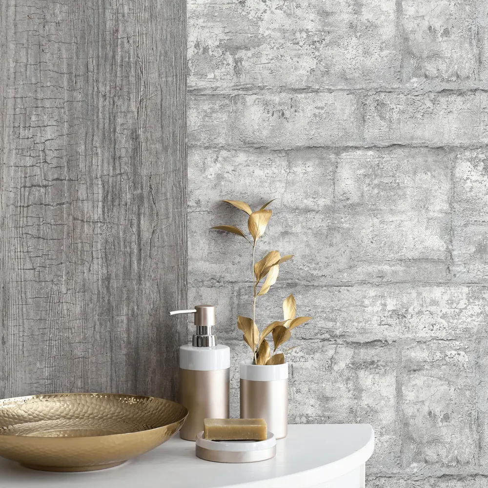 Обои флизелиновые Erismann серые 1.06х10 м ЭР12102-31 84130582 STLM-2155012 Fashion for walls 3 - Вид №2