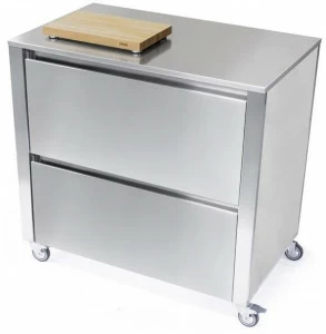 JOKODOMUS Отдельностоящий кухонный модуль из нержавеющей стали без ручек Cun