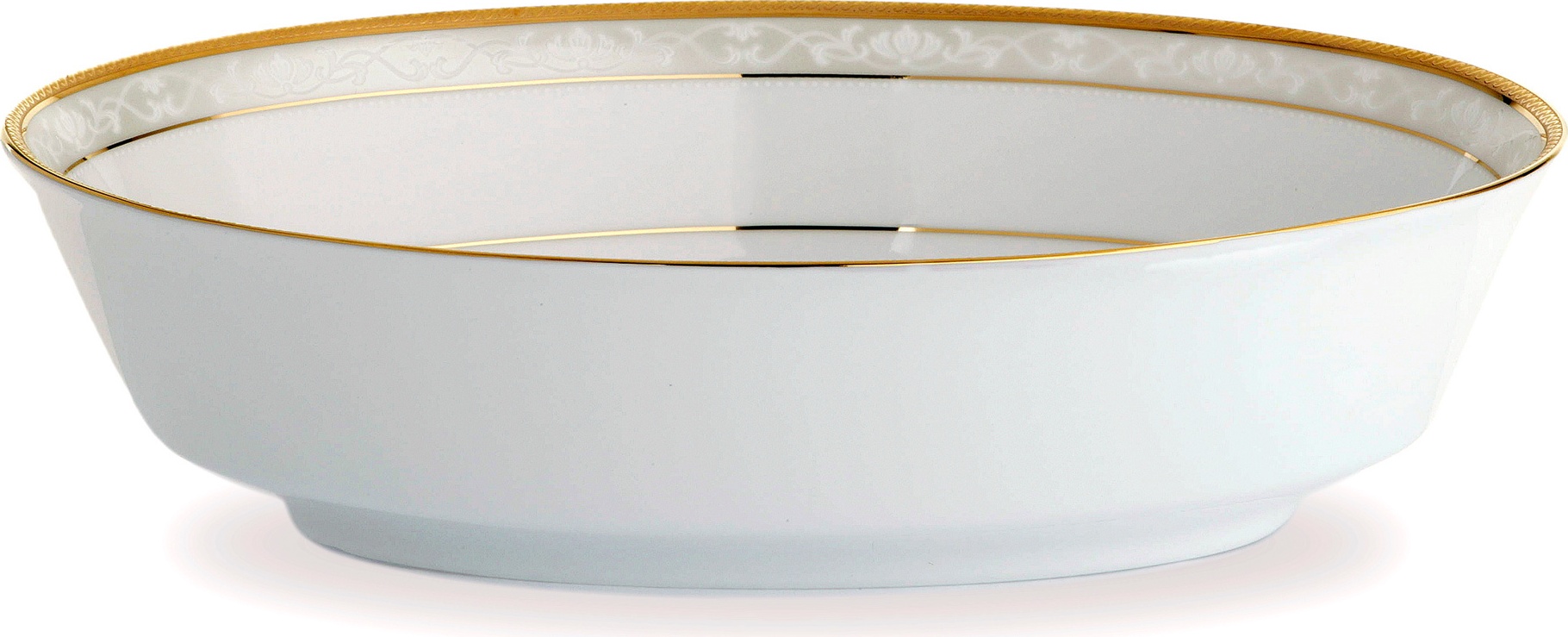 10599227 Noritake Салатник круглый Noritake "Хэмпшир, золотой кант" 24,5см Фарфор 