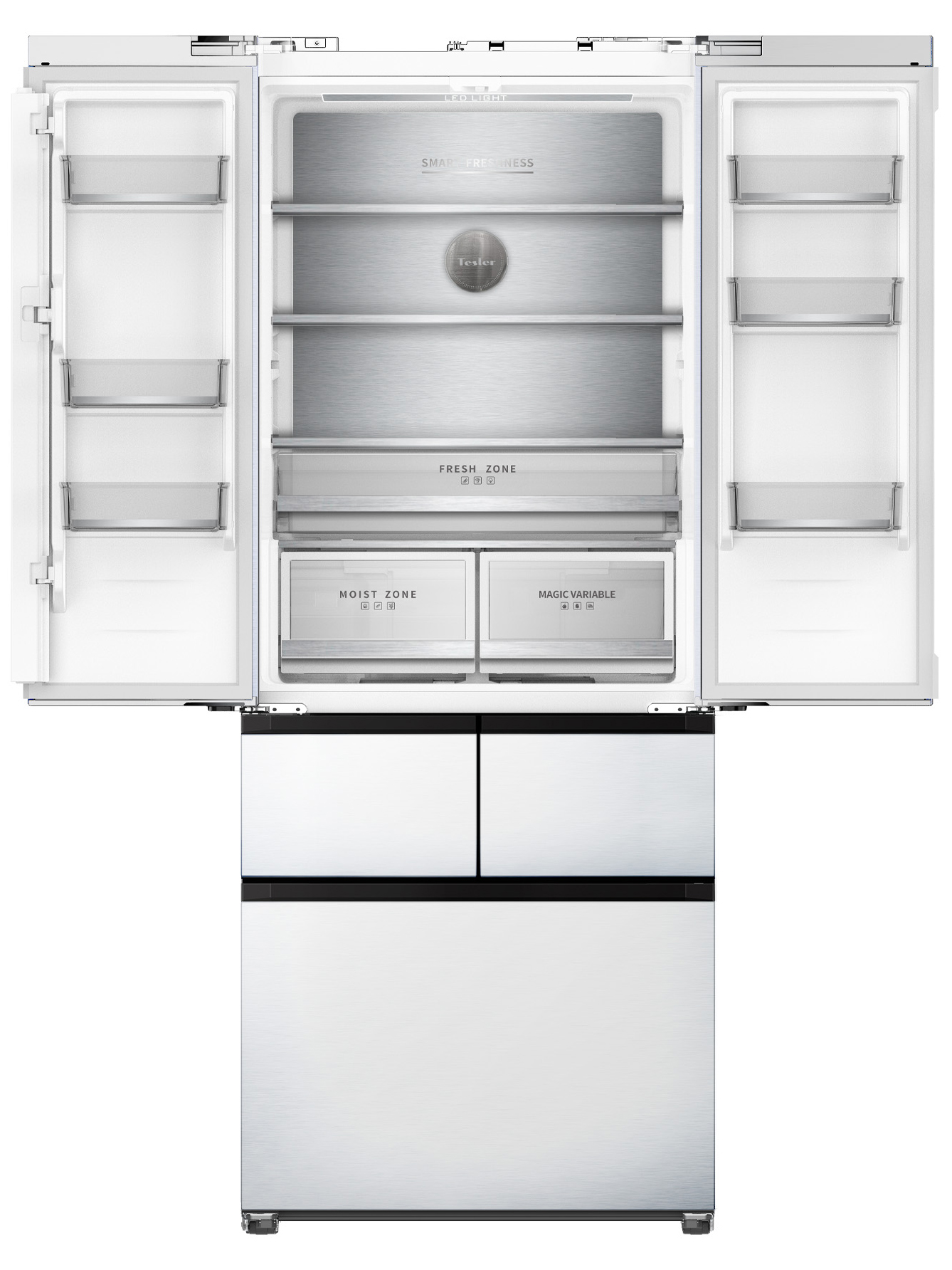 9081890 Холодильник многодверный   Tesler RFD-427BI белый STDN-0097980 - Вид №1