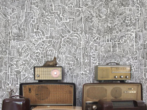 Огнестойкие обои с рисунком