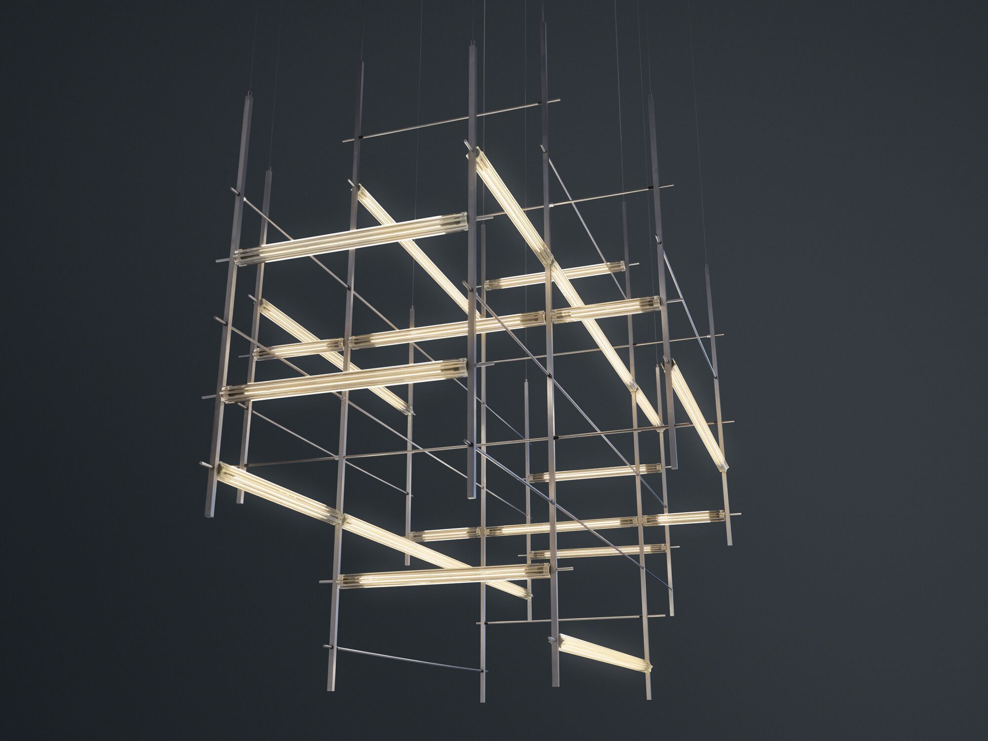 Стеклянный подвесной светильник Quasar сетка ARCH-00137503