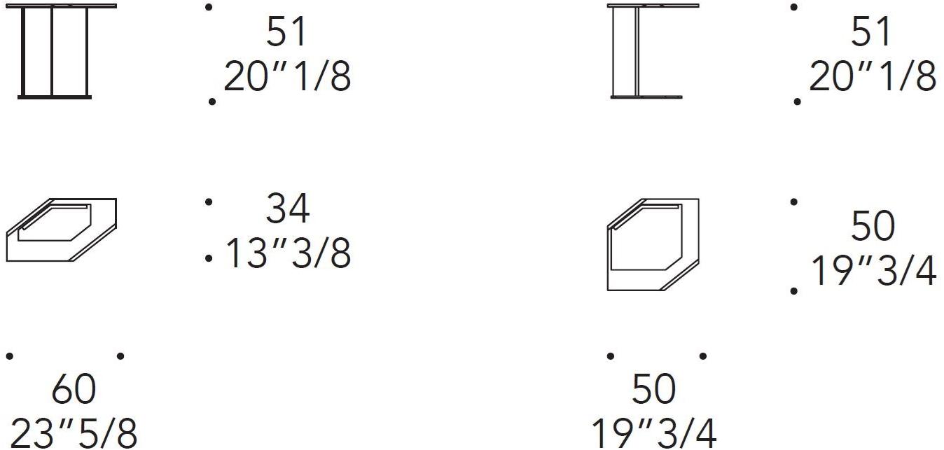 Reflex Шестиугольный сервировочный столик из стекла Cubitum sun-id-1369199 - Вид №3