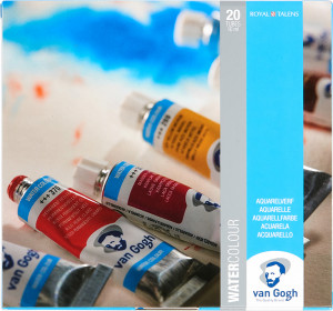 20820120 Краска акварель Набор акварельных красок Van Gogh 20цв*10мл пластиковый короб Royal Talens