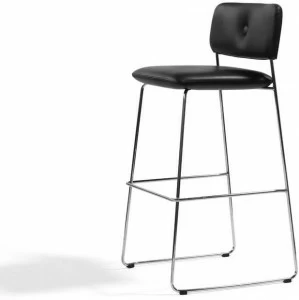 Blå Station Табурет из хромированной стали, штабелируемый, со спинкой Dundra