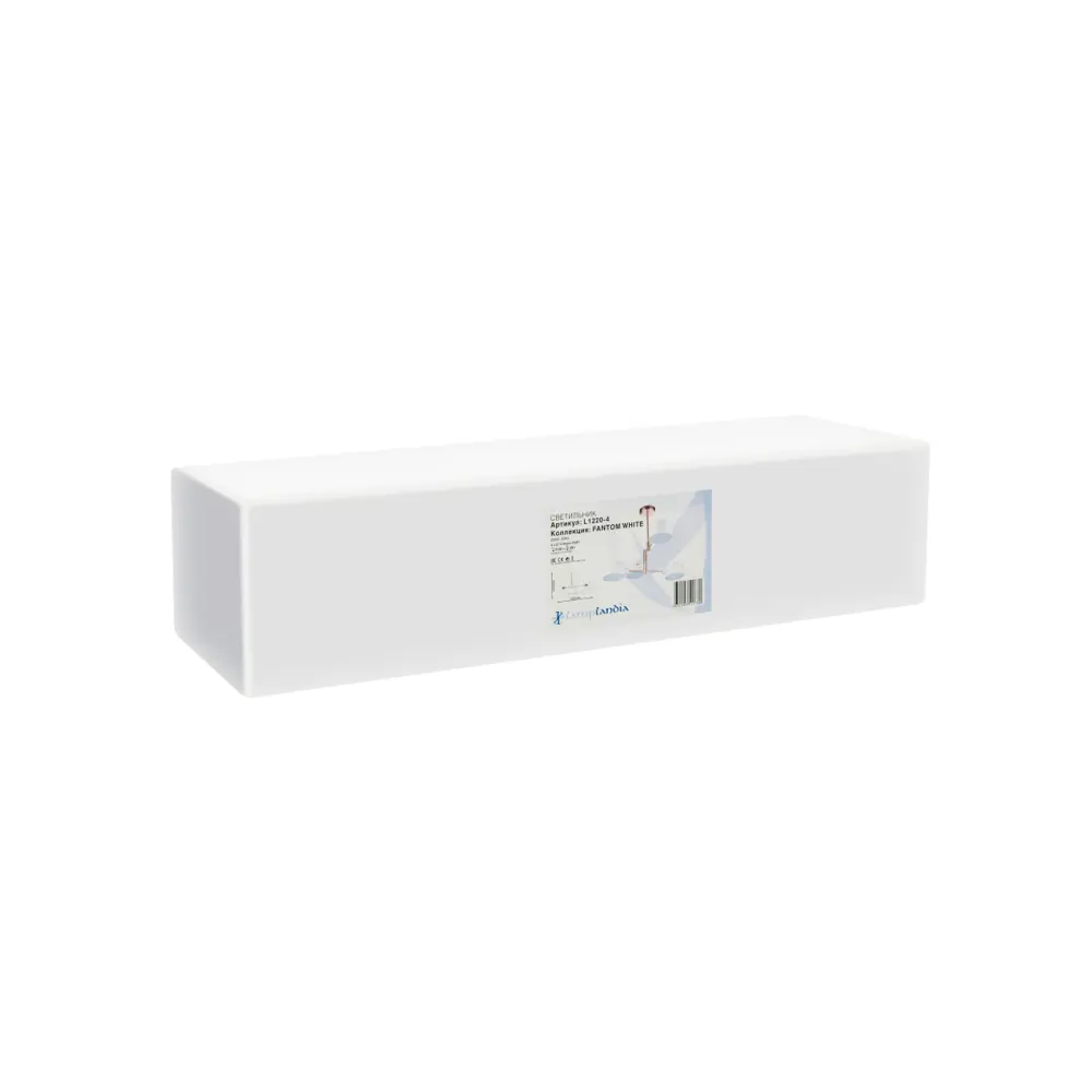 Люстра на штанге Lamplandia Fantom White L1220-4, 4 лампы, 15 м², цвет белый STLM-2135036 - Вид №7