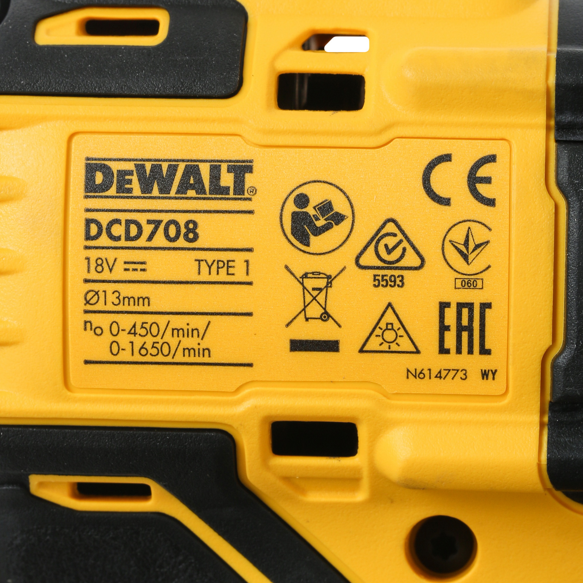 Дрель-шуруповерт DeWalt DCD708N-XJ XR FLEXVOLТ 18/54V  , Без ЗУ, Без АКБ 5344671 STDN-0128443 - Вид №3