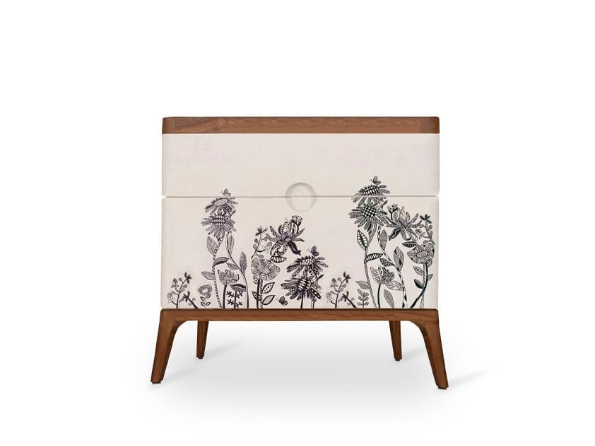 Тумбочка из тикового дерева с ящиками Alankaram FINURA ARCH-00019635