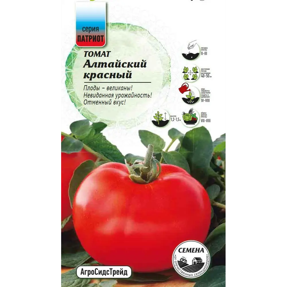 Семена овощей Патриот томат Алтайский красный 20 шт. 89405296 STLM-2075713 Santreyd 