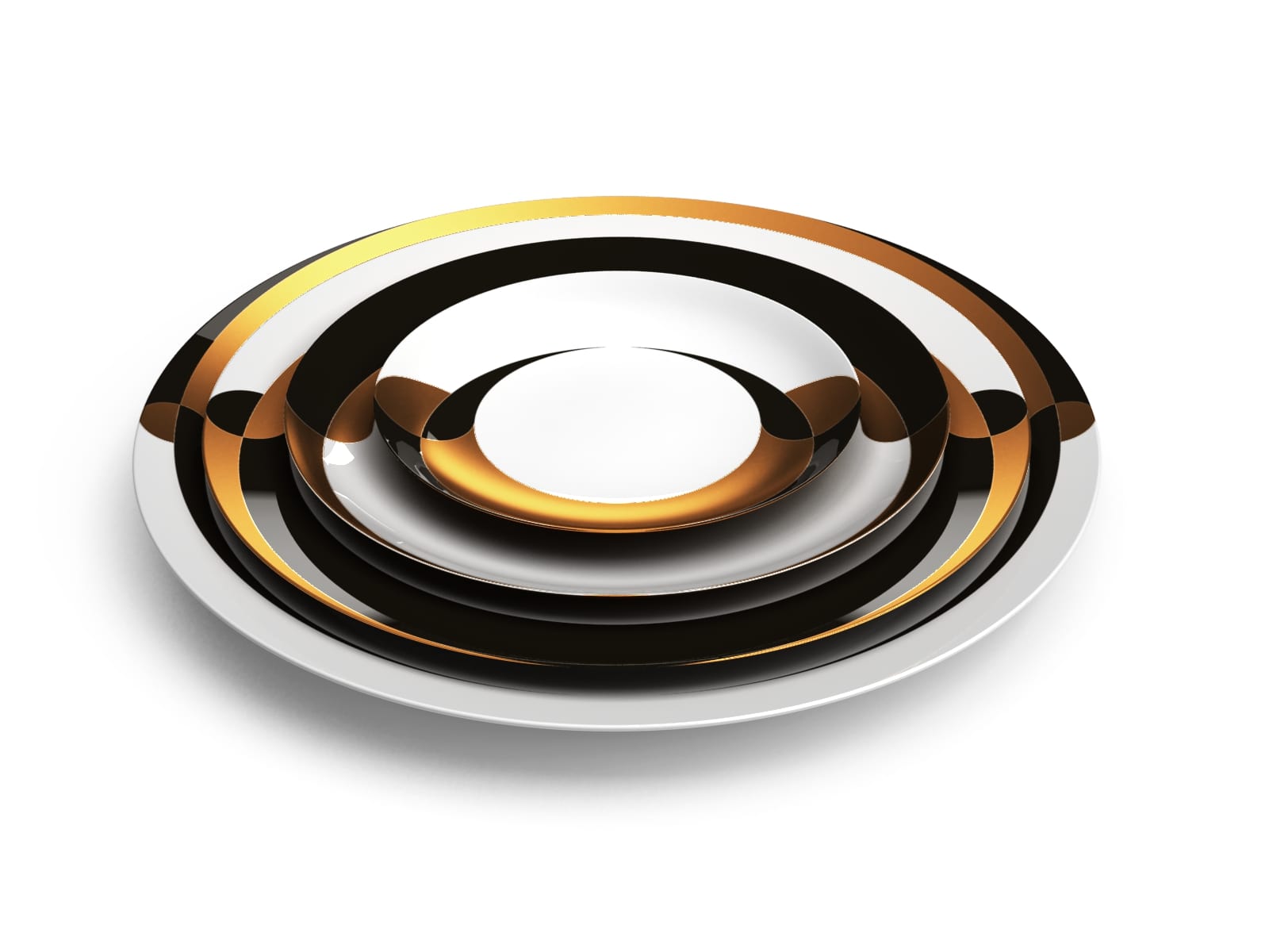 Фарфоровая десертная тарелка Non Sans Raison Vortex Gold ARCH-00051903 - Вид №1