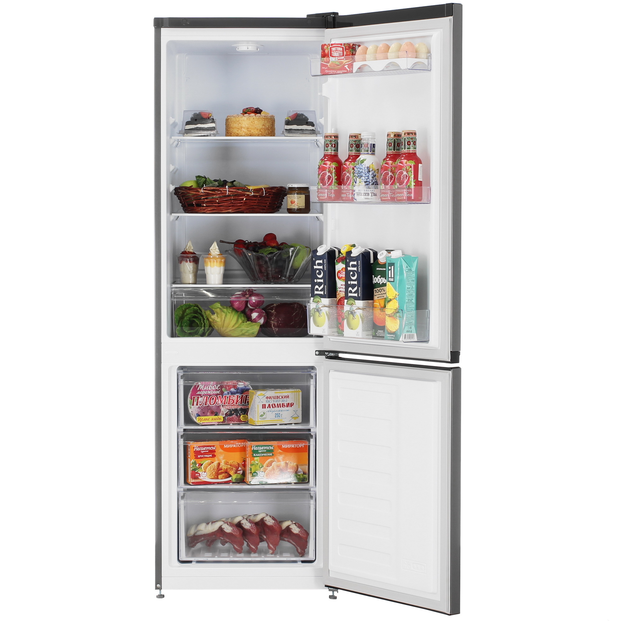 9261648 Холодильник с морозильником   BEKO B1RCSK272G серый STDN-0126050 - Вид №5