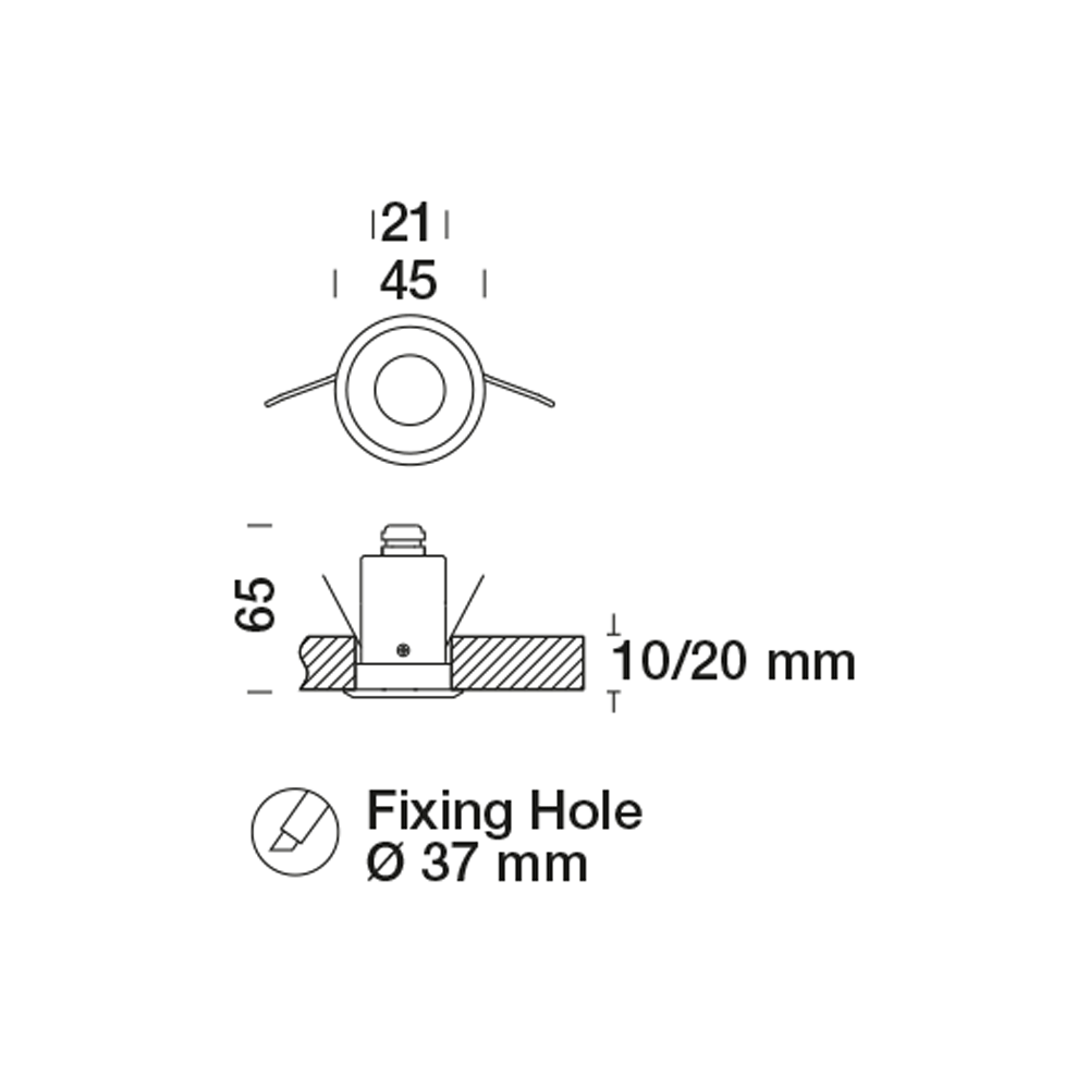 8431061 Встраиваемый в потолок светильник Platek NANO Incasso soffitto tondo  NANO Ceiling recessed - 1 LED 4000K 14°  - Вид №2