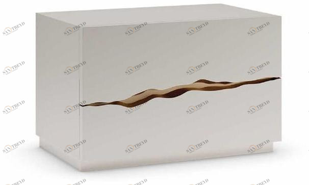 Reflex Прямоугольная прикроватная тумбочка из лакированной древесины с ящиками Impact sun-id-1468849