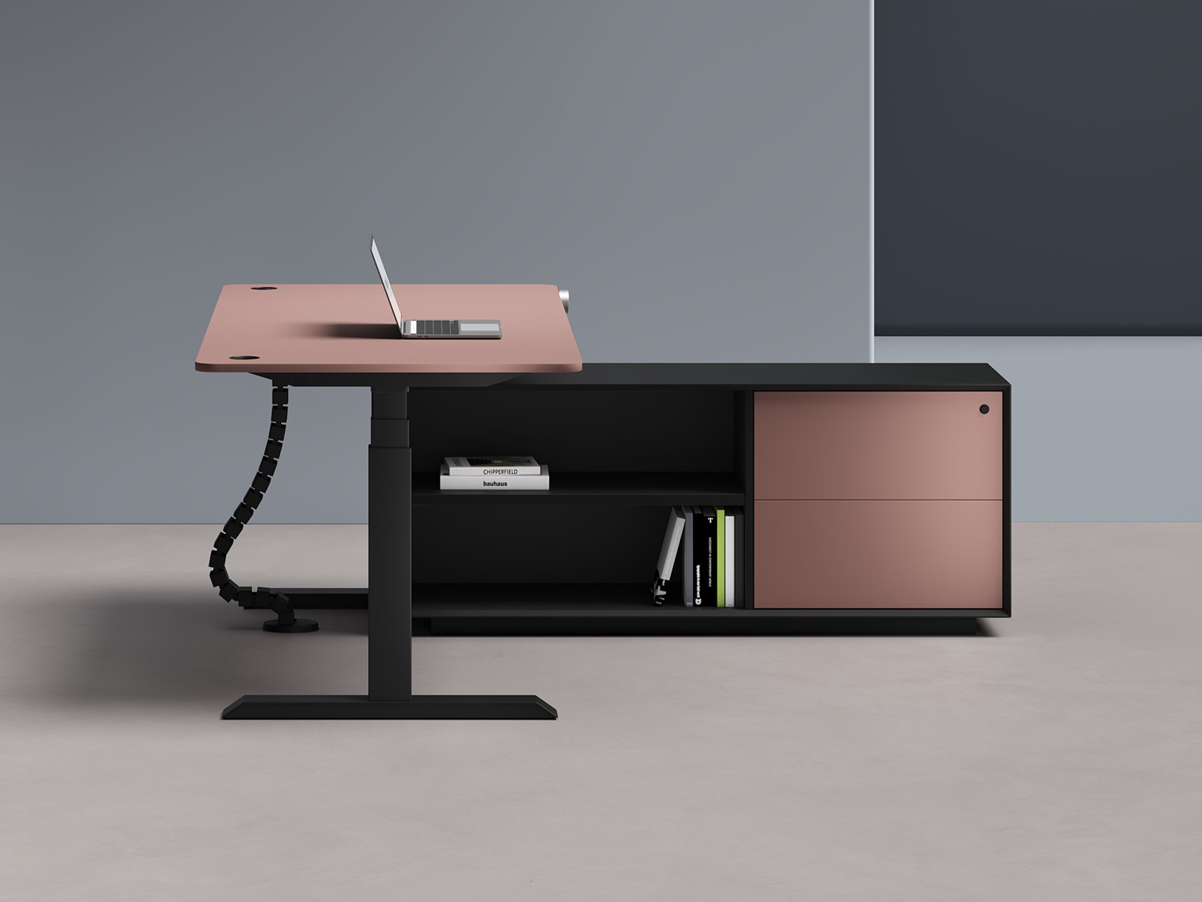 Деревянный угловой стол с регулируемой высотой со встроенной полкой WORKSPACE MAX PRO NOVA ARCH-00118312 - Вид №7