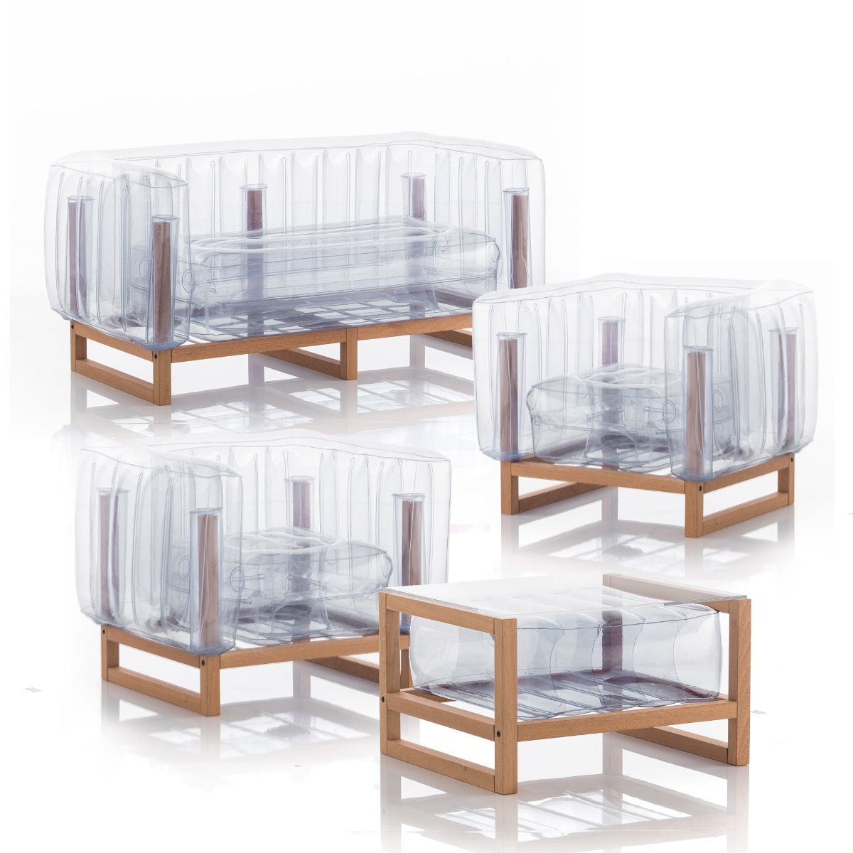 MOJOW ГОСТИНАЯ И КОФЕЙНЫЙ СТОЛ YOMI Wood GARDEN Прозрачный SY2FY1CY1TBYKEKOCB01TR