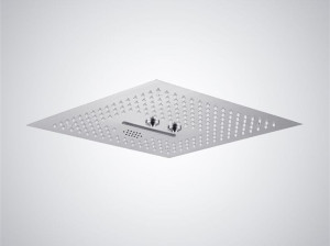 Душевая головка с 4 квадратными струями из нержавеющей стали с освещением