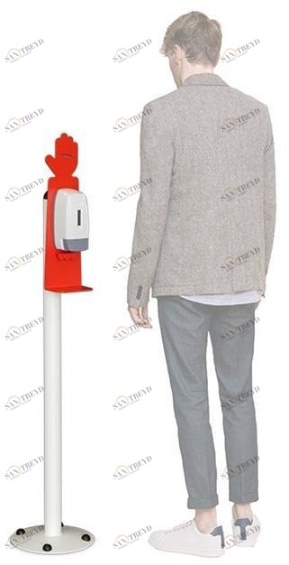 DIMCAR Дозатор для дезинфицирующего геля из стали с опорой  D845 