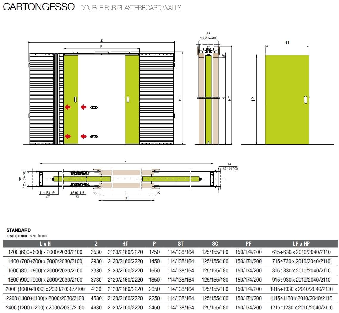 PROTEK® Рама стойки для раздвижных дверей с проходом для проводки Magic box® sun-id-1488674 - Вид №1