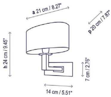 BOVER Настенный светильник из ткани Oval sun-id-1459330 - Вид №1