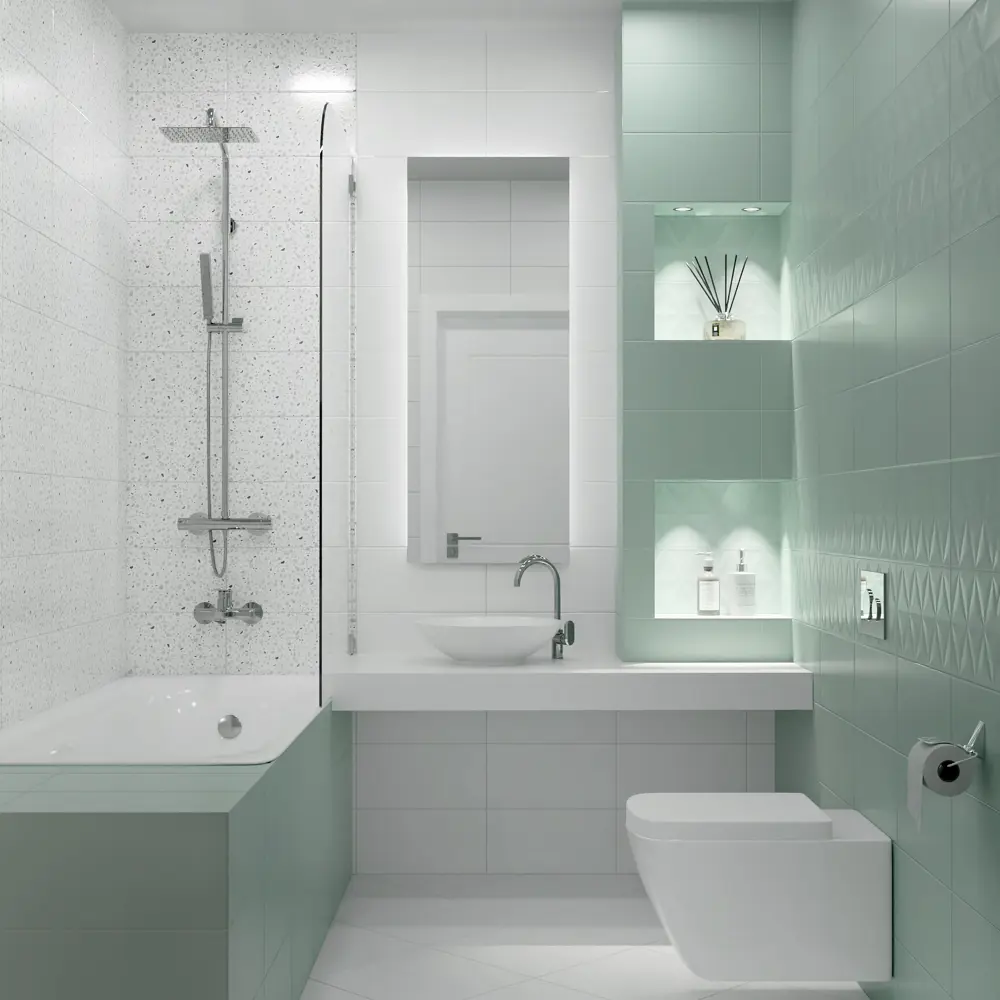 Santreyd Mersey Terrazzo - настенная плитка с терраццо-эффектом 20×40 см 89364561 STLM-0945344 - Вид №5