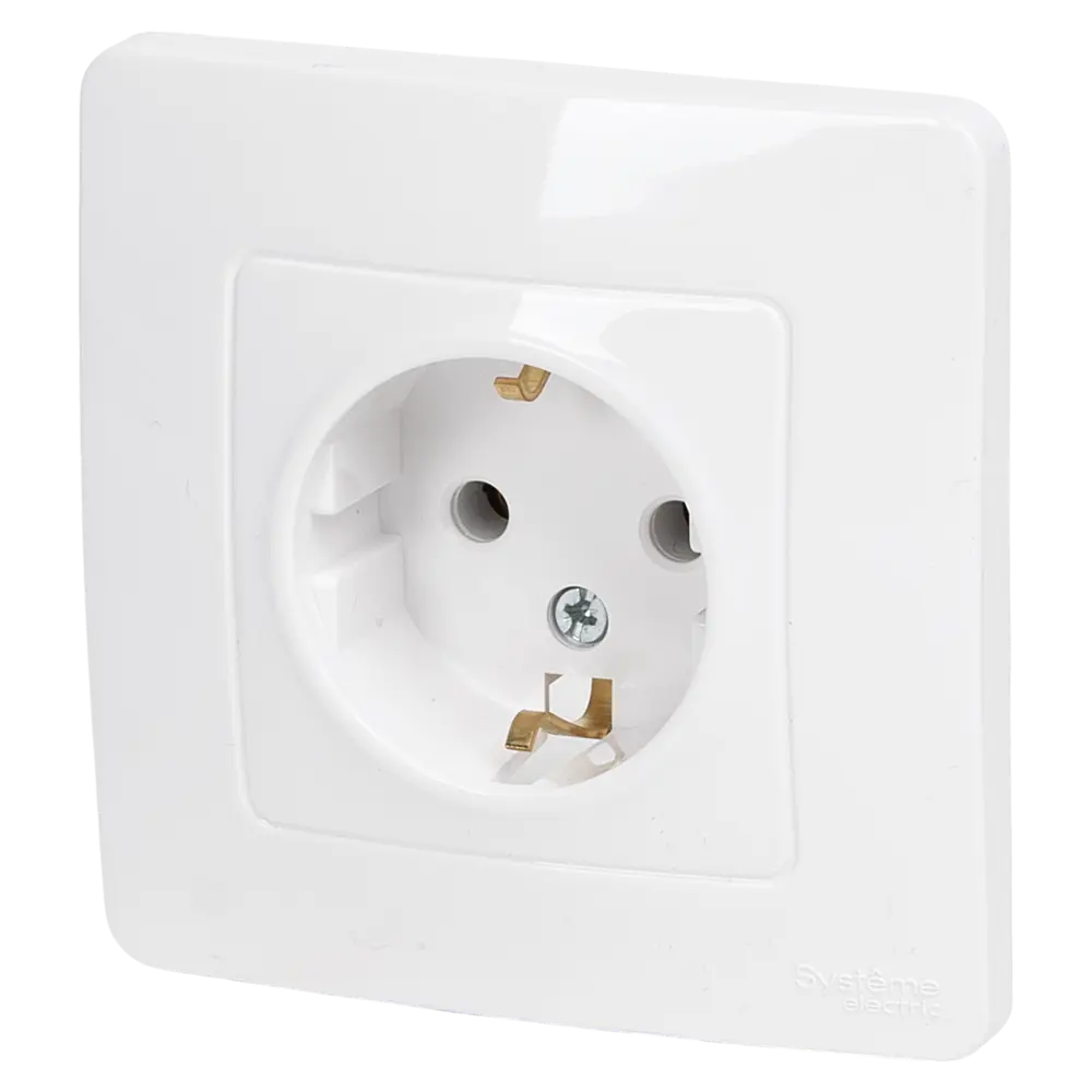 Розетка встраиваемая Systeme Electric Blanca с заземлением без шторок 16 А цвет белый 84500228 STLM-2148825 - Вид №1