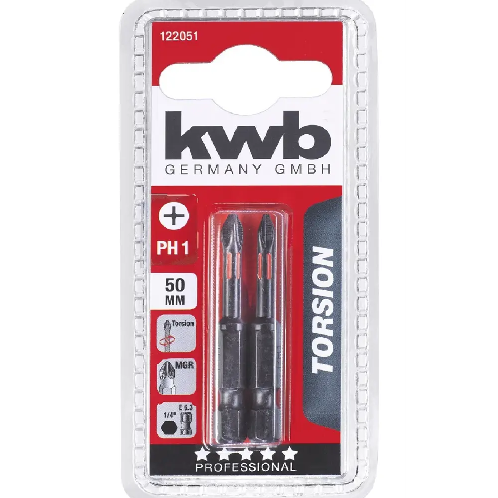 Бита KWB 122051 PH1x50 мм, 2 шт. 86839454 STLM-2210674 Santreyd  - Вид №1