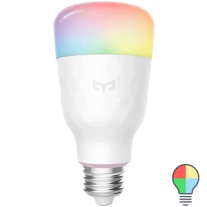 Лампа умная светодиодная Yeelight YLDP13YL E27 220 В 8.5 Вт груша матовая 800 лм, изменяемый цвет света RGB, для диммера