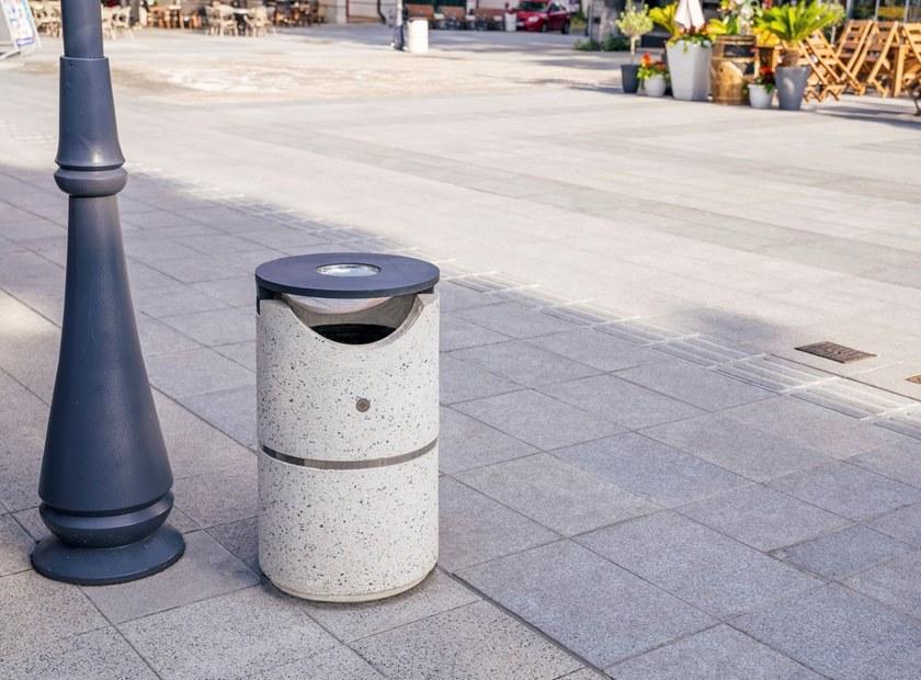 ENCHO ENCHEV - ETE Бетонный мусорный бак с крышкой для улицы  127  - Вид №3