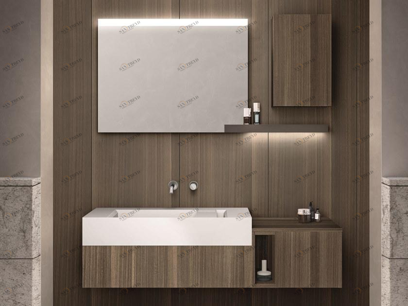 Cerasa Подвесная тумба под умывальник из ламината с зеркалом Cartabianca sun-id-1364421