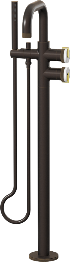 E-11557-R1WT-L1PB-OB Смеситель напольный отдельностоящий (внешняя часть) GRAFF MOD+