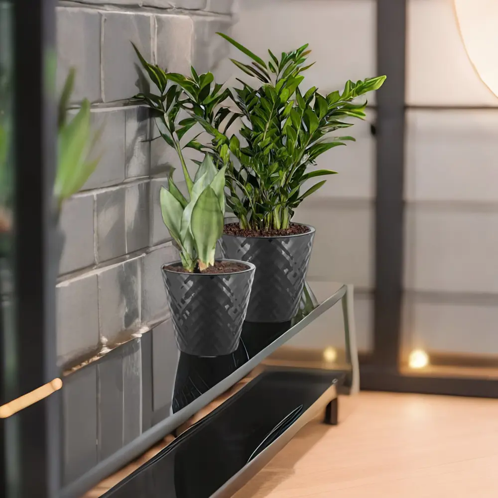 Горшок цветочный Ingreen Manhattan ø23 см h25.3 см v5 л пластик оникс 89356148 STLM-2122946 - Вид №4
