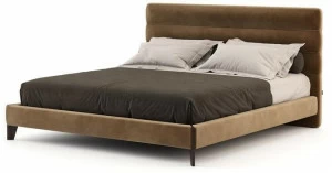 Domkapa Двуспальная кровать из бархата с мягким изголовьем  Dka33