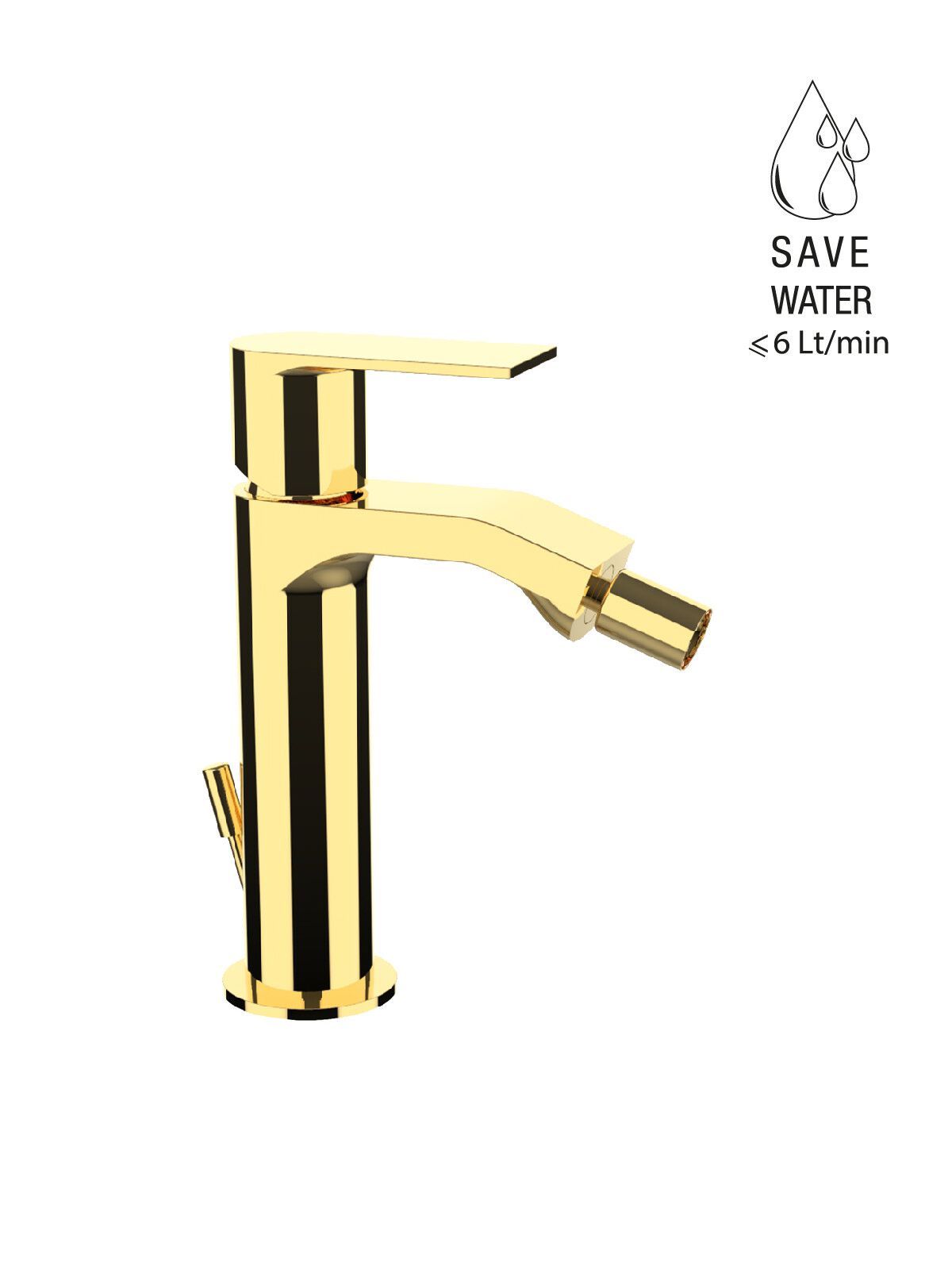 Однорычажный смеситель для биде с автоматическим сливом Rubinetterie Frattini Птолемей ARCH-00058563 - Вид №12