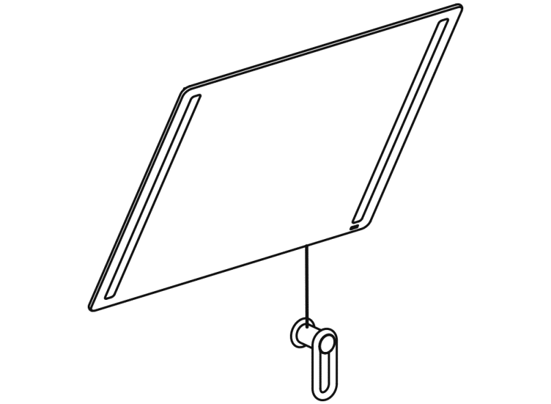 801.01.400 Зеркало со светодиодной подсветкой базовое HEWI Serie 477/801  - Вид №3
