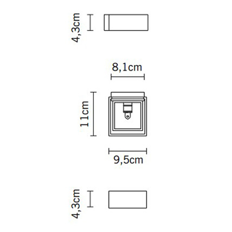 Светильник настенный белый Fabbian D75D0901 FABBIAN  00-3882515 Белый  - Вид №3