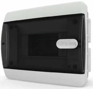 Бокс внутренний на 4 модуля Tekfor (черная прозрачная дверь)