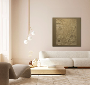 Алюминиевая гравюра на дереве