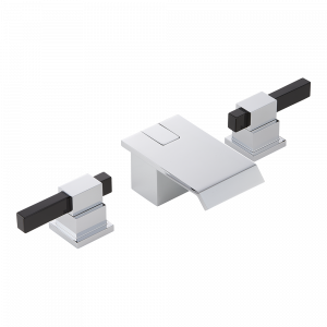 A60-2151 НЕ РЕКОМЕНДУЕТСЯ ИСПОЛЬЗОВАТЬ смеситель на 3 отверстия с донным клапаном Thg-paris Marina c чёрным ониксом Хром
