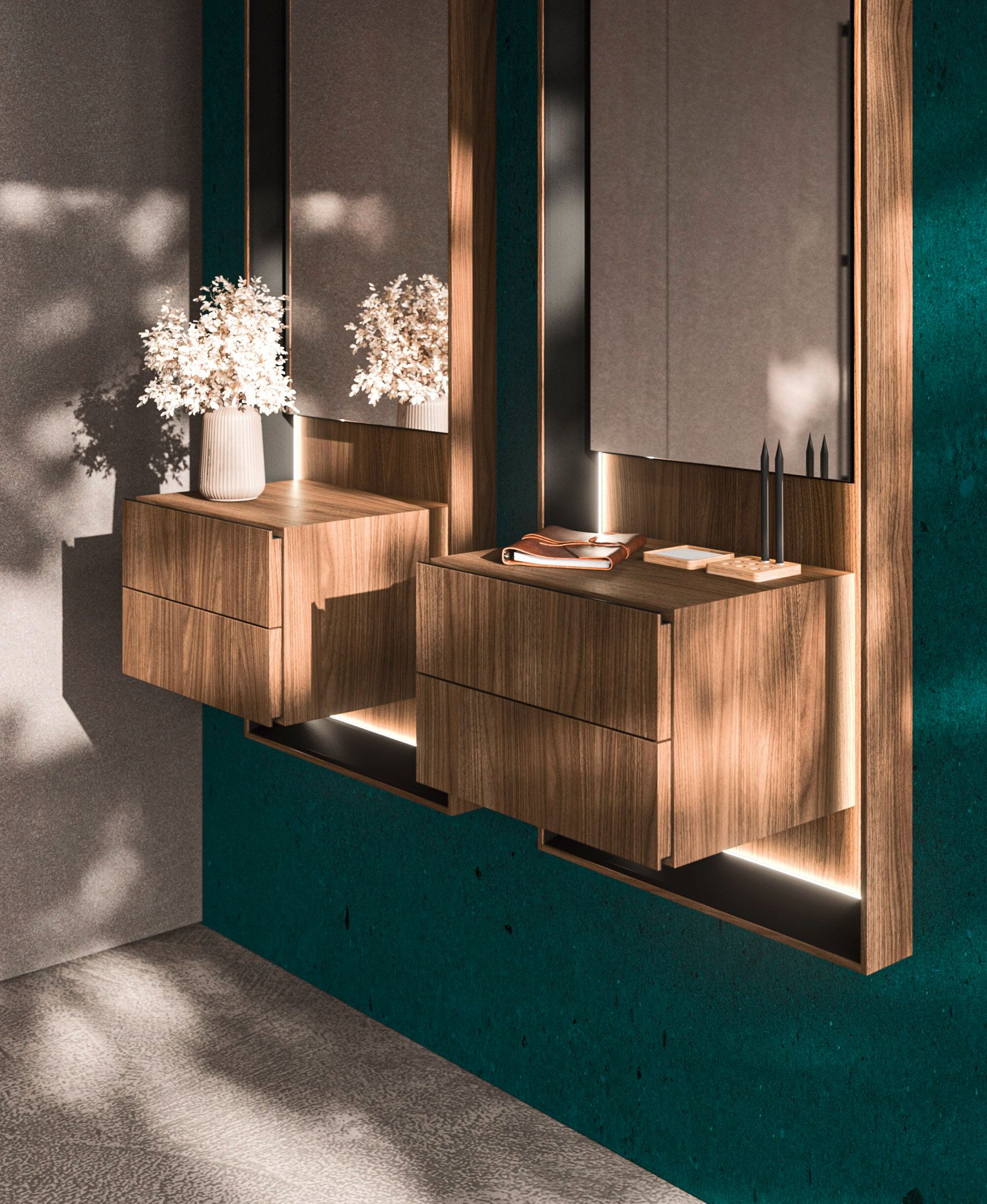 Прямоугольное зеркало со встроенным настенным освещением Arrital Feeling Home ARCH-00097446 - Вид №1