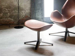 Tacchini Кожаная подножка с 4 спицами Shelter