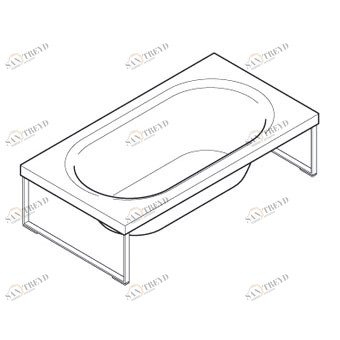 1KBT8BI0CRCR Отдельностоящая ванна  Kos by Zucchetti Kaos