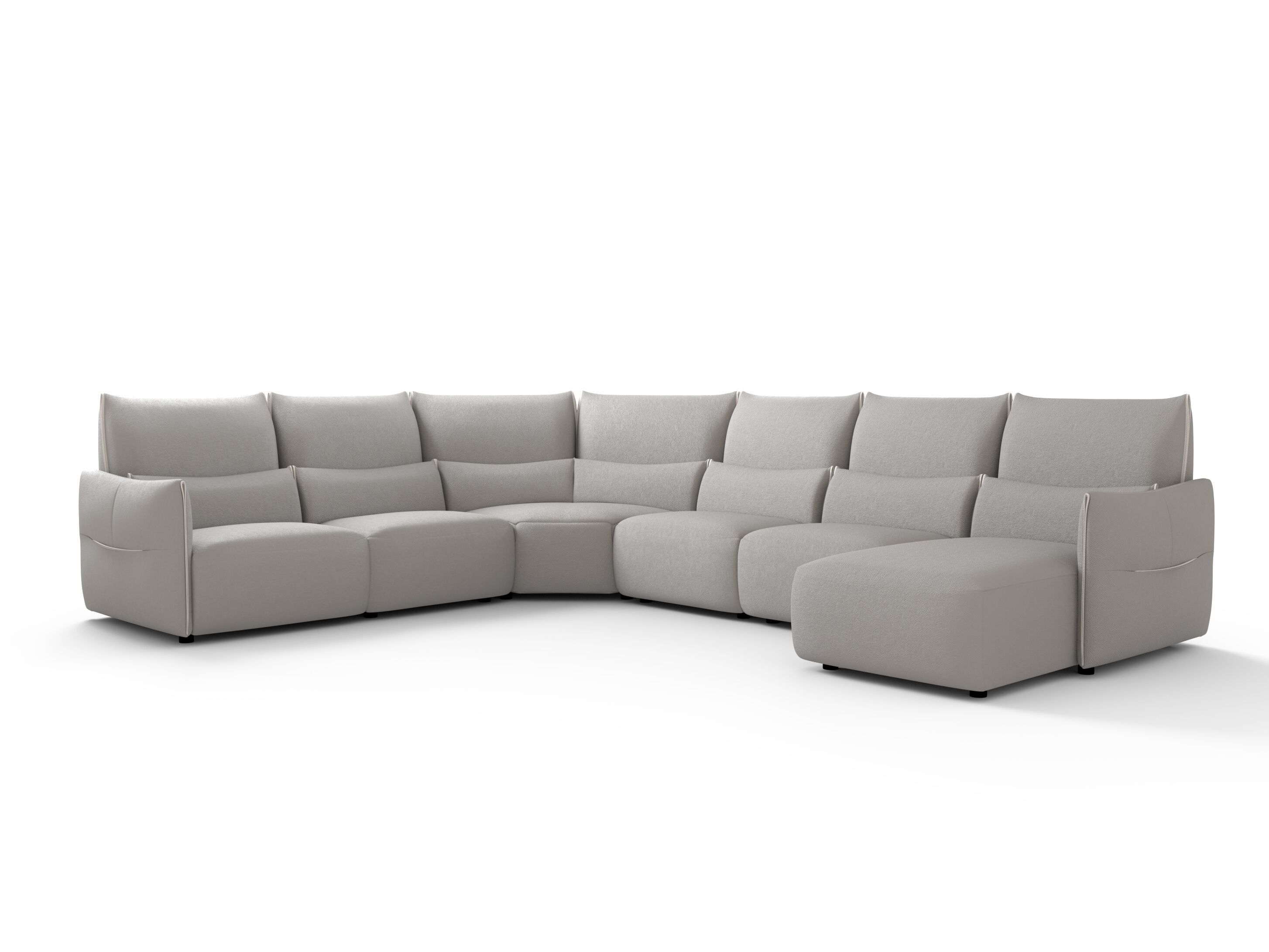 Угловой диван из ткани Natuzzi Italia Wellbe ARCH-00130642