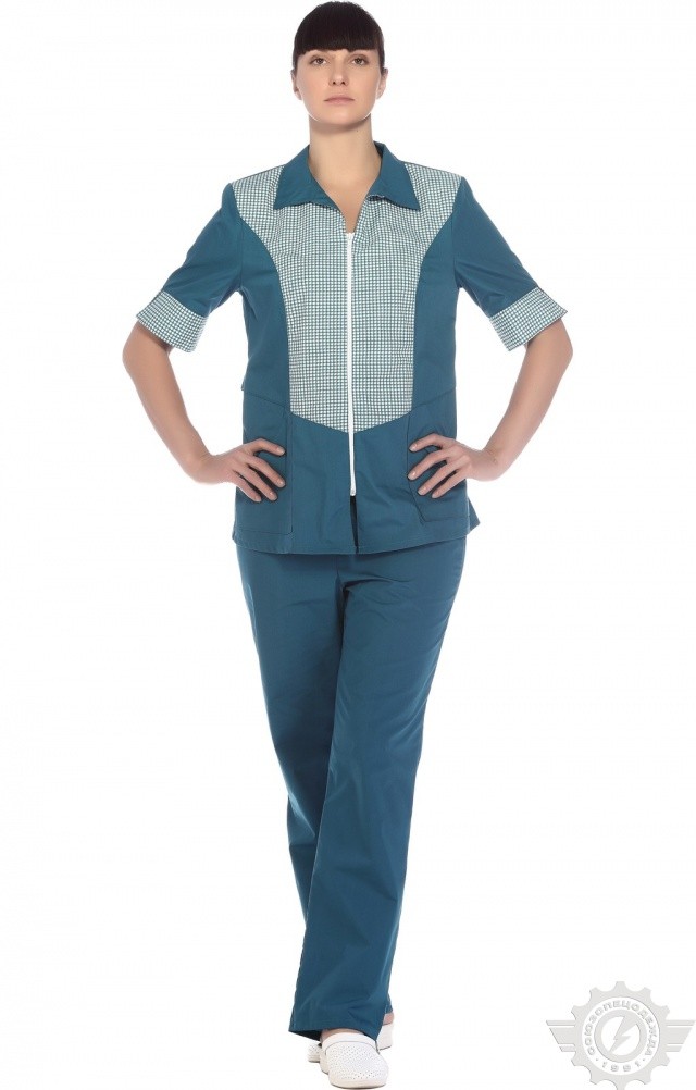 66118 Костюм "Грация" бирюза  Одежда для обслуживающего персонала  размер 56 Спецодежда  - Вид №11