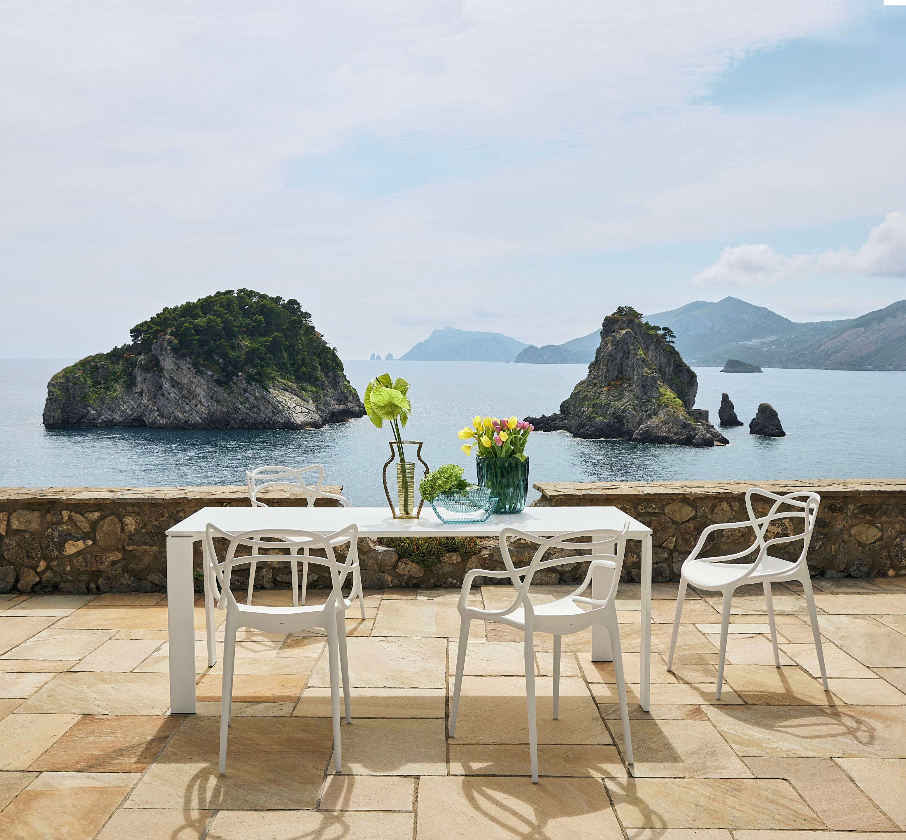 Прямоугольный стол со стальным основанием и ламинированной столешницей Kartell Four ARCH-00107266 - Вид №7