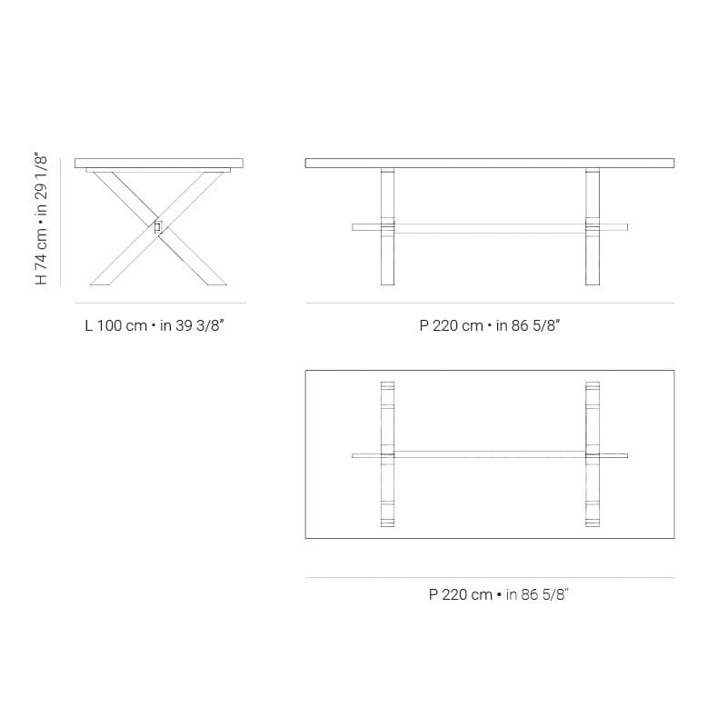 Деревянный прямоугольный садовый стол Braid Cloe ARCH-00029556 - Вид №3